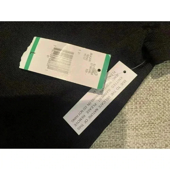 NWT JONES NEW YORK COLLECTION SZ L Rayon/Nylon Pretty Black Pullover Sweater - Picture 2 of 7